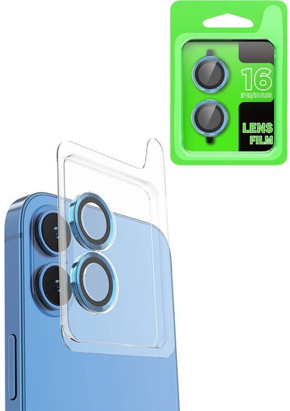 iPhone 16 Raze Metal Kamera Lens - Lacivert – Kamera Koruma
