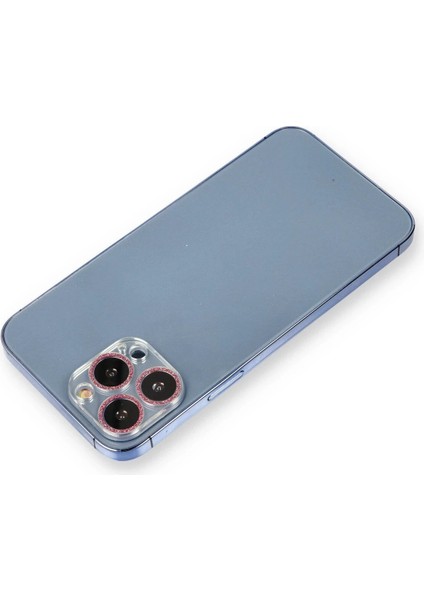 iPhone 13 Pro Shine Kamera Lens Koruma Cam - Pembe – Darbe Koruma