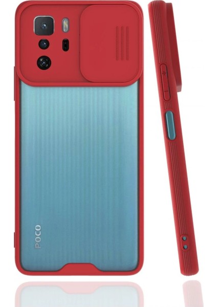 Xiaomi Poco X3 Gt Kılıf Platin Kamera Koruma Silikon - Kırmızı – Şık Tasarım