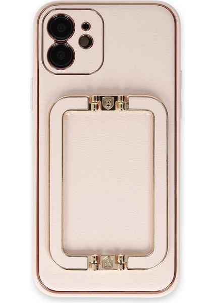 iPhone 12 Kılıf Coco Elit Kapak - Pudra – Darbe Koruma