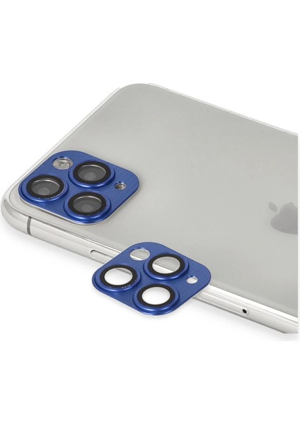 iPhone 11 Pro Max Pers Alüminyum Kamera Lens - Lacivert – Darbe Koruma