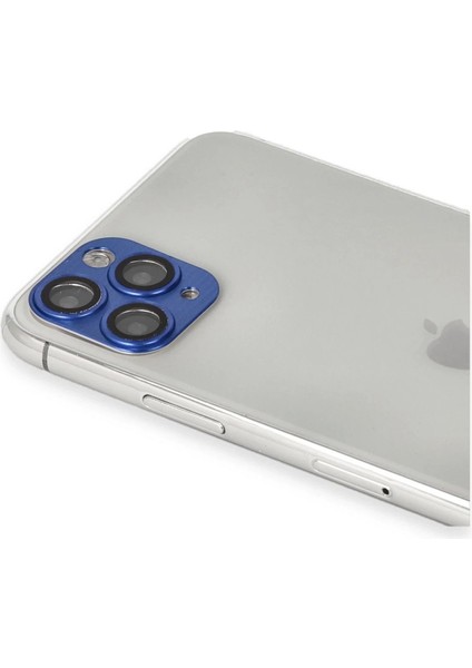 iPhone 11 Pro Max Pers Alüminyum Kamera Lens - Lacivert – Darbe Koruma