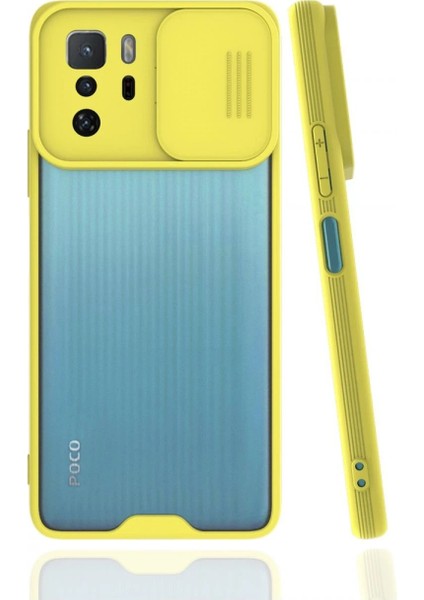 Xiaomi Poco X3 Gt Kılıf Platin Kamera Koruma Silikon - Sarı – Şık Tasarım
