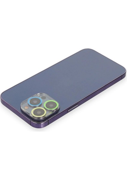 Iphone 13 Pro Max Renkli Kamera Lens Koruma Cam Aksesuar – Darbe Koruma