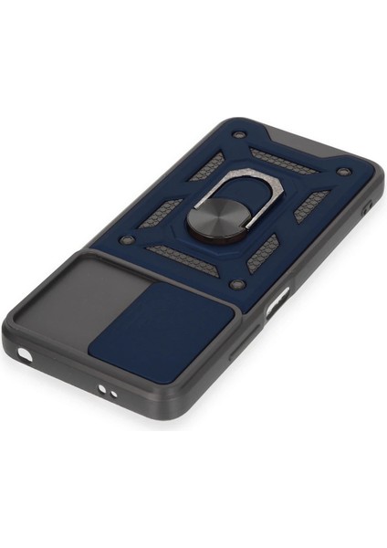 Xiaomi Redmi Note 12 4g Kılıf Pars Lens Yüzüklü Silikon - Lacivert – Darbe Koruma