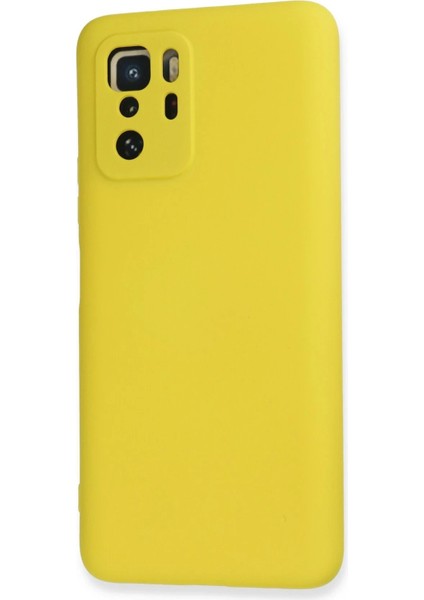 Xiaomi Poco X3 Gt Kılıf Nano Içi Kadife Silikon - Sarı – Darbe Koruma