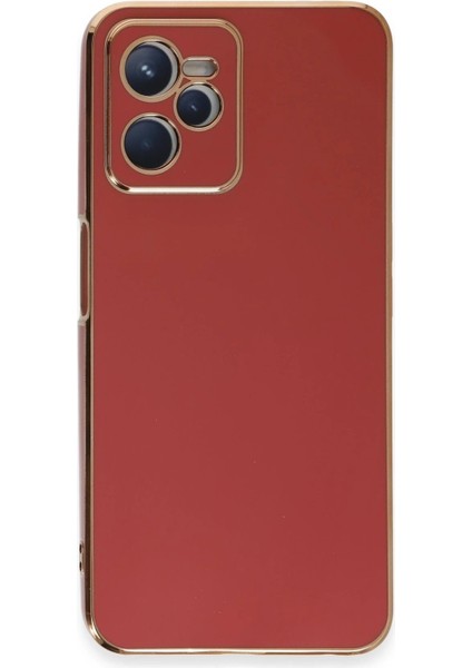 Realme C35 Kılıf Volet Silikon - Kırmızı – Darbe Koruma