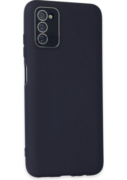 Samsung Galaxy A03S Kılıf Lansman Glass Kapak - Lacivert – Darbe Koruma