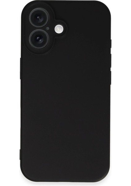 iPhone 16 Plus Kılıf Nano Içi Kadife Silikon - Siyah – Darbe Koruma