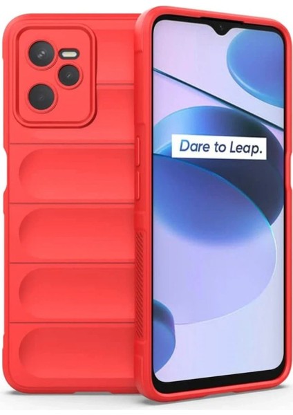 Realme C35 Kılıf Optimum Silikon - Kırmızı – Darbe Koruma