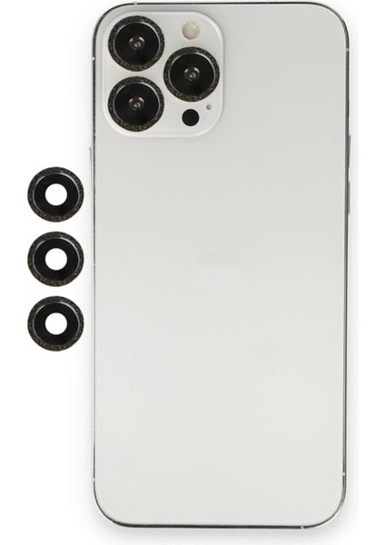 iPhone 12 Pro Shine Kamera Lens - Siyah – Darbe Koruma
