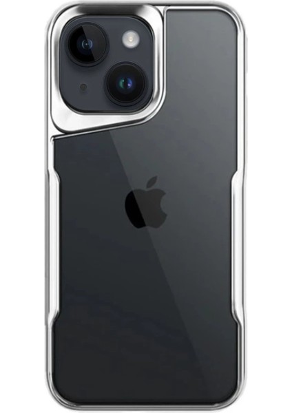 iPhone 15 Kılıf Boyi Silikon Kapak - Gümüş – Darbe Koruma