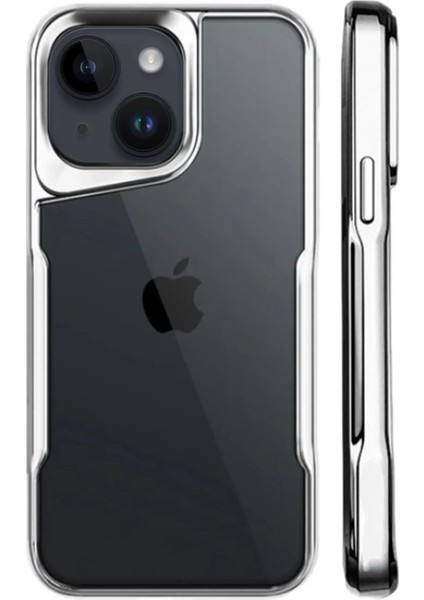 iPhone 15 Kılıf Boyi Silikon Kapak - Gümüş – Darbe Koruma