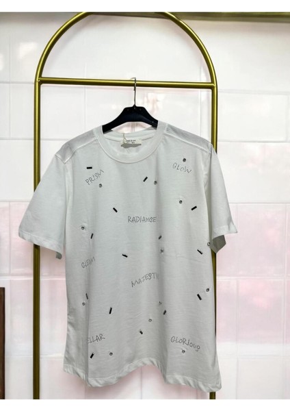 Kadın T-Shirt Taşlı