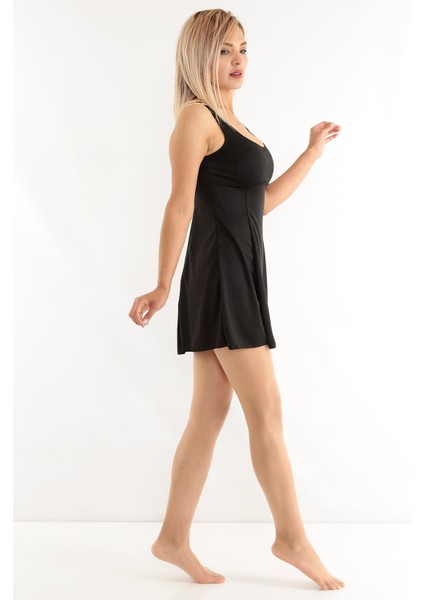 Kadın Büyük Beden Bitişik Şortlu Likralı Kumaş Elbiseli Mayo modelleri