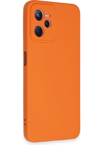 Realme C35 Kılıf Nano Içi Kadife Silikon - Turuncu – Darbe Koruma fiyatları