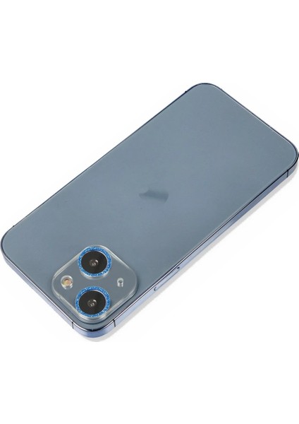 iPhone 13 Mini Shine Kamera Lens Koruma Cam - Mavi – Darbe Koruma