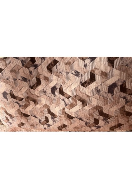Konforsa Geometrik Desenli Modern Halı - Kahve Gri Tonları - Özel Ölçü Seçenekli