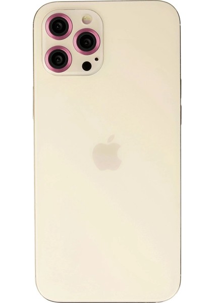 iPhone 12 Pro Max Metal Kamera Lens - Pembe – Darbe Koruma