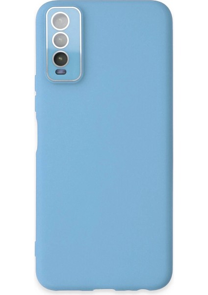 Vivo Y11S Kılıf Lansman Glass Kapak - Mavi – Darbe Koruma