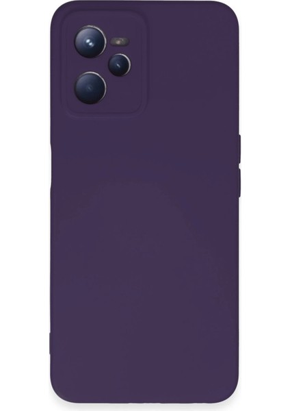 Realme C35 Kılıf Nano Içi Kadife Silikon - Mor – Darbe Koruma