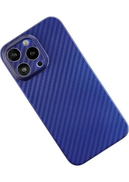 iPhone 13 Pro Kılıf Karbon Pp Silikon - Mavi – Darbe Koruma