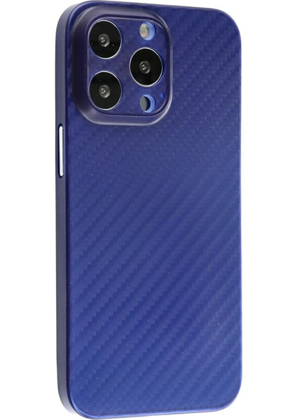 iPhone 13 Pro Kılıf Karbon Pp Silikon - Mavi – Darbe Koruma