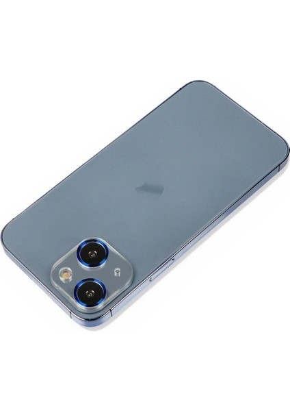 iPhone 13 Mini Metal Kamera Lens Koruma Cam - Mavi – Darbe Koruma