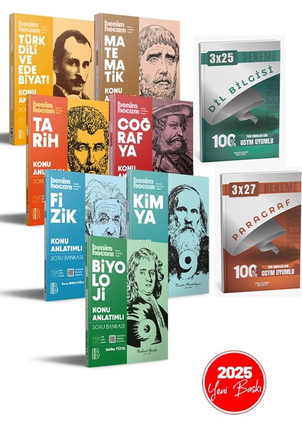 2025 9. Sınıf Konu Anlatımlı Soru Bankası Benim Hocam + Anla Kazan Deneme 9 Lu Set