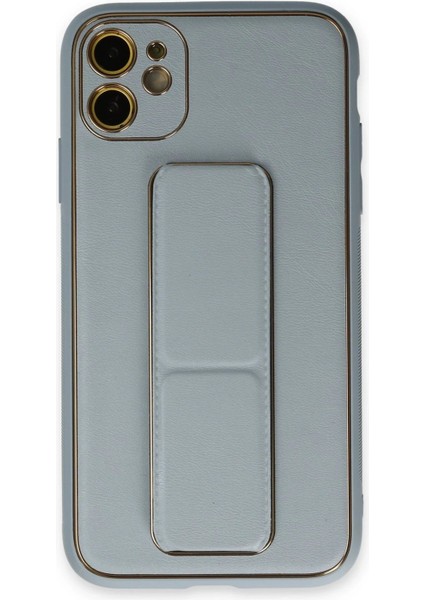 iPhone 12 Kılıf Coco Deri Standlı Kapak - Sky Blue – Darbe Koruma