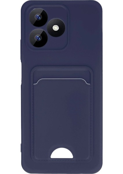 Realme Note 50 4g Kılıf Kelvin Kartvizitli Silikon - Lacivert – Darbe Koruma