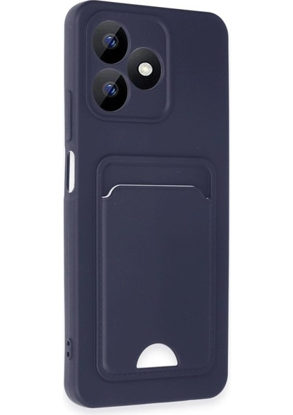 Realme Note 50 4g Kılıf Kelvin Kartvizitli Silikon - Lacivert – Darbe Koruma