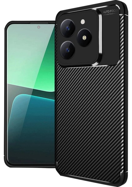 Realme C61 Kılıf Auto Focus Karbon Kapak - Siyah – Darbe Koruma