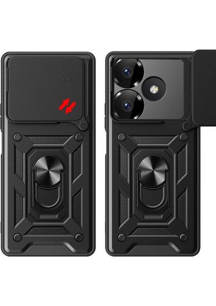 Xiaomi Redmi 13 4g Kılıf Pars Lens Yüzüklü Silikon - Gümüş – Darbe Koruma