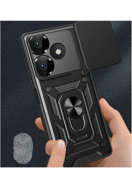 Xiaomi Redmi 13 4g Kılıf Pars Lens Yüzüklü Silikon - Gümüş – Darbe Koruma