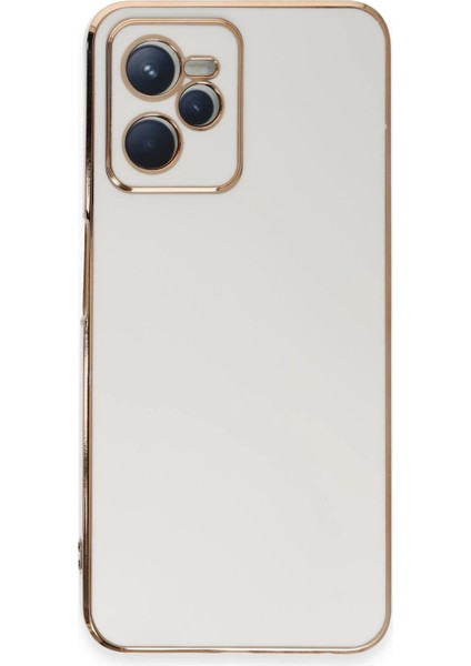 Realme C35 Kılıf Volet Silikon - Beyaz – Darbe Koruma