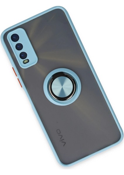 Vivo Y11S Kılıf Montreal Yüzüklü Silikon Kapak - Buz Mavi – Darbe Koruma fiyatları