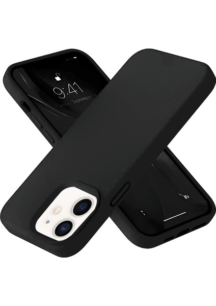 iPhone 12 Kılıf Nano Içi Kadife Silikon- Siyah – Darbe Koruma fiyatları