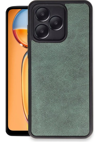 Realme Note 50 4g Kılıf Aras Deri Kapak - Koyu Yeşil – Darbe Koruma