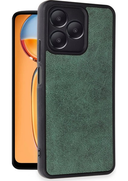Realme Note 50 4g Kılıf Aras Deri Kapak - Koyu Yeşil – Darbe Koruma