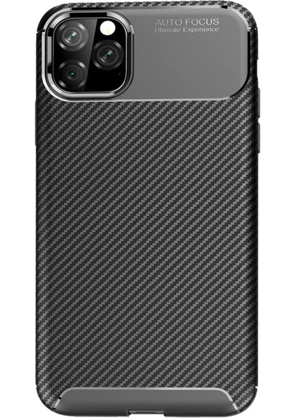 iPhone 11 Pro Max Kılıf Auto Focus Karbon Kapak - Siyah – Darbe Koruma