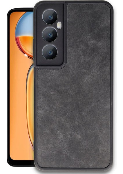 Realme C65 Kılıf Aras Deri Kapak - Siyah – Darbe Koruma