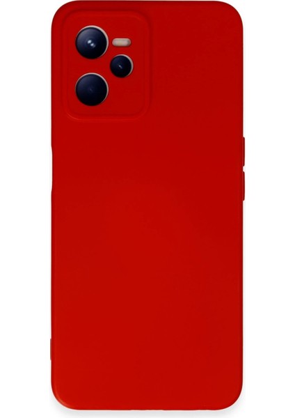 Realme C35 Kılıf Nano Içi Kadife Silikon - Kırmızı – Darbe Koruma