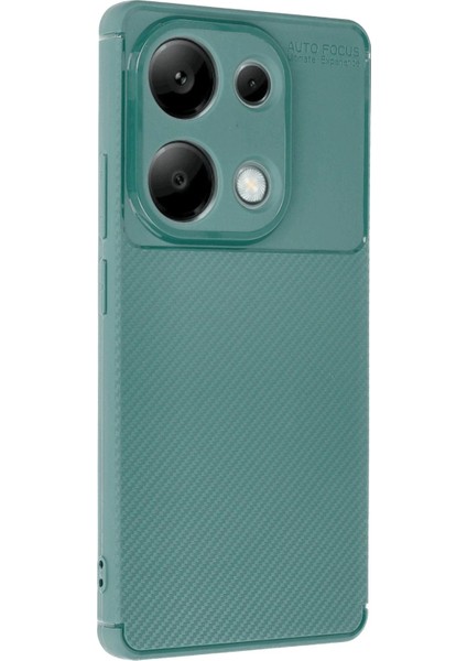 Xiaomi Redmi Note 13 Pro 4g Kılıf Auto Focus Karbon Kapak - Koyu Yeşil – Darbe Koruma