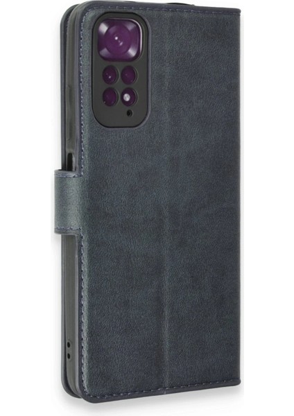 Xiaomi Redmi Note 11 Pro Kılıf Trend S Plus Kapaklı Kılıf - Lacivert – Darbe Koruma