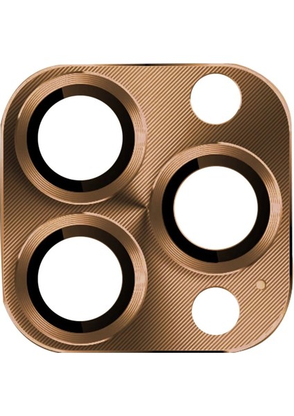iPhone 16 Pro Max Pers Alüminyum Kamera Lens - Desert – Darbe Koruma