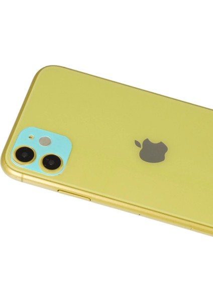 iPhone 11 Rainbow Kamera Lens Koruma Cam - Yeşil – Darbe Koruma