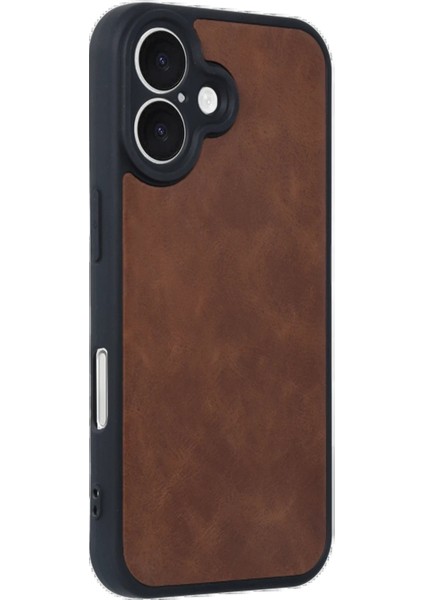 iPhone 16 Kılıf Aras Deri Kapak - Taba – Darbe Koruma