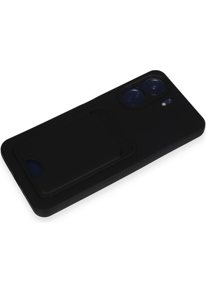 Xiaomi Redmi 13C Kılıf Kelvin Kartvizitli Silikon - Siyah – Darbe Koruma