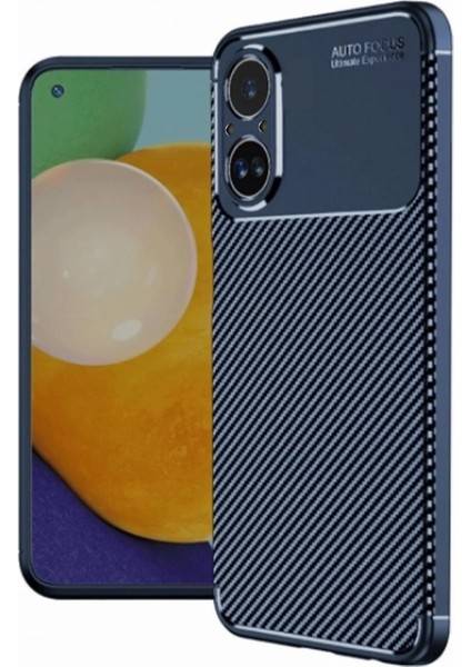 Realme 12 Lite Kılıf Auto Focus Karbon Kapak - Lacivert – Darbe Koruma